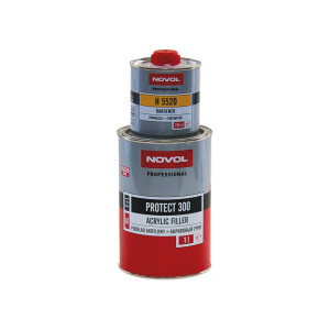 Акриловый грунт Novol Protect 300 MS 4+1 Acrylic Filler белый 1 л. с отвердителем 0,25 л.